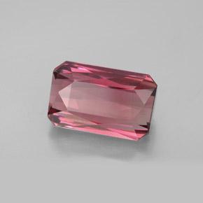4.77캐럿 천연 멀티 핑크 투르말린, 에메랄드 컷, 11.5×7.3 mm, VVS