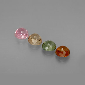 캐럿 천연 멀티컬러 투르말린 보석, 라운드 컷, 5.22 mm, VVS-VS