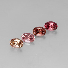 캐럿 천연 멀티컬러 투르말린 보석, 타원형 컷, 7.1×5 mm, VVS-VS