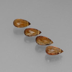 캐럿 천연 브론즈 오렌지 투르말린 보석, 브리올레트, 8.3×4.1 mm, VVS