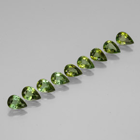 캐럿 천연 멀티 그린 투르말린 보석, 배 모양, 6×4.1 mm, VVS-VS