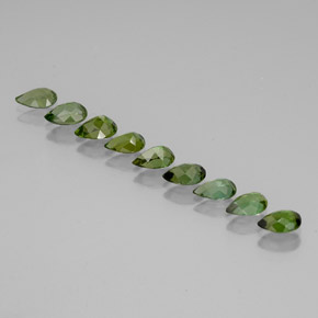 3.52캐럿 천연 멀티 그린 투르말린 보석, 배 모양, 6×4 mm, VVS-VS