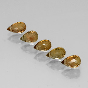 캐럿 천연 멀티컬러 투르말린 보석, 브리올레트, 6×3.7 mm, VVS-VS