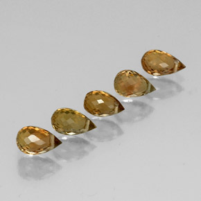 캐럿 천연 멀티컬러 투르말린 보석, 브리올레트, 6×3.7 mm, VVS-VS