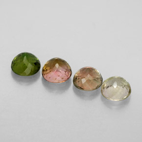 캐럿 천연 멀티컬러 투르말린 보석, 라운드 컷, 4.62 mm, VVS-VS