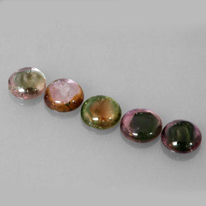캐럿 천연 멀티컬러 투르말린 보석, 투명한, 6.79 mm, 투명/반투명