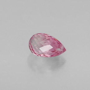 0.74캐럿 천연 라이트 핑크 투르말린, 브리올레트, 6.5×4 mm, VS