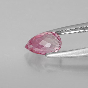 0.74캐럿 천연 라이트 핑크 투르말린, 브리올레트, 6.5×4 mm, VS