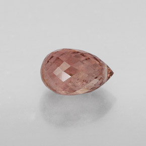 1.31캐럿 천연 로즈 투르말린, 브리올레트, 7.6×4.9 mm, VS-SI