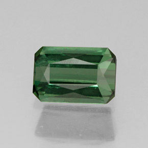 0.75캐럿 천연 그린 투르말린, 에메랄드 컷, 6.5×4.4 mm, VVS-VS