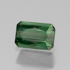0.75캐럿 천연 그린 투르말린, 에메랄드 컷, 6.5×4.4 mm, VVS-VS