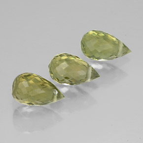 1.68캐럿 천연 라이트 그린 투르말린 보석, 브리올레트, 6.2×3.6 mm, VS