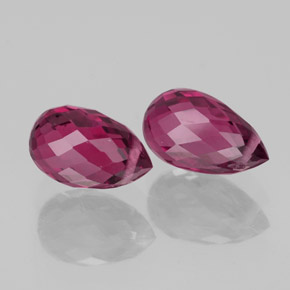 캐럿 천연 퍼플 레드 투르말린 보석, 브리올레트, 7.4×4.3 mm, VS