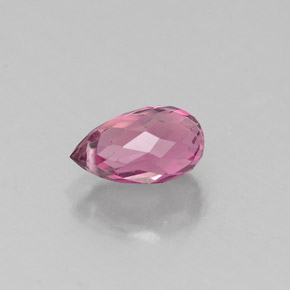 0.62캐럿 천연 핑크 투르말린, 브리올레트, 6.5×3.7 mm, VS