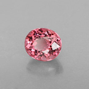 0.73캐럿 천연 로즈 핑크 투르말린, 타원형 컷, 5.6×4.9 mm, VVS