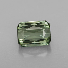 1.88캐럿 천연 그린 투르말린, 에메랄드 컷, 7.5×5.6 mm, VVS