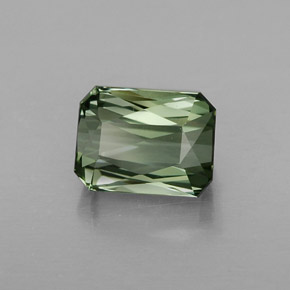 1.88캐럿 천연 그린 투르말린, 에메랄드 컷, 7.5×5.6 mm, VVS