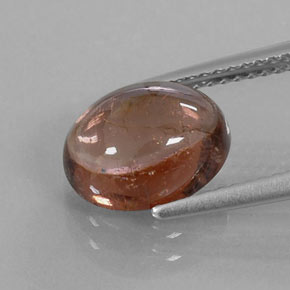 3.30캐럿 천연 오렌지 브라운 투르말린, 투명한, 10.3×8.2 mm, 투명/반투명