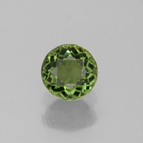 0.84캐럿 천연 그린 투르말린, 라운드 컷, 5.71 mm, VVS