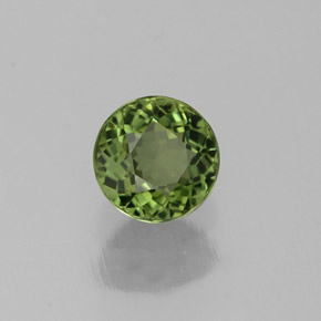 0.84캐럿 천연 그린 투르말린, 라운드 컷, 5.71 mm, VVS