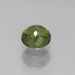 0.84캐럿 천연 그린 투르말린, 라운드 컷, 5.71 mm, VVS