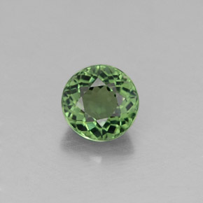 0.69캐럿 천연 그린 투르말린, 라운드 컷, 5.29 mm, VVS-VS
