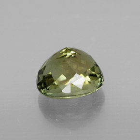 1.98캐럿 천연 옐로우 그린 투르말린, 타원형 컷, 7.7×6.7 mm, VVS-VS