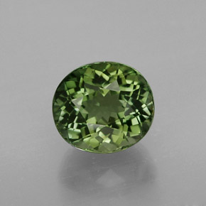 1.94캐럿 천연 그린 투르말린, 타원형 컷, 7.6×6.8 mm, VVS