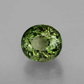 1.94캐럿 천연 그린 투르말린, 타원형 컷, 7.6×6.8 mm, VVS