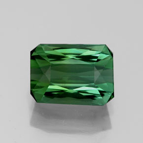 1.41캐럿 천연 그린 투르말린, 에메랄드 컷, 7.6×5.6 mm, VVS-VS