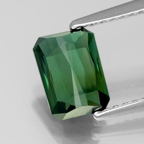 1.41캐럿 천연 그린 투르말린, 에메랄드 컷, 7.6×5.6 mm, VVS-VS
