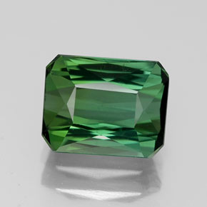 1.67캐럿 천연 그린 투르말린, 에메랄드 컷, 7.4×5.9 mm, VVS-VS