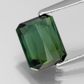 1.67캐럿 천연 그린 투르말린, 에메랄드 컷, 7.4×5.9 mm, VVS-VS
