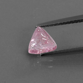 1.02캐럿 천연 핑크 투르말린, 투명한, 6.5×6.2 mm, 투명/반투명