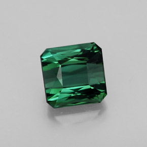 1.84캐럿 천연 그린 투르말린, 에메랄드 컷, 6.8×6.7 mm, VVS