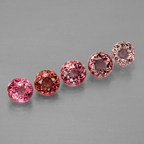 캐럿 천연 멀티컬러 투르말린 보석, 라운드 컷, 4.40 mm, VVS-VS