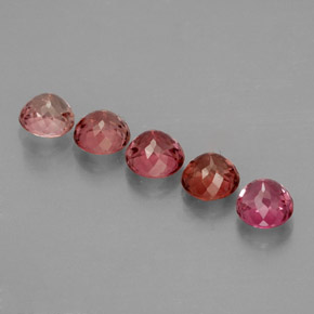 캐럿 천연 멀티컬러 투르말린 보석, 라운드 컷, 4.40 mm, VVS-VS