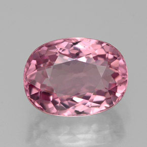 2.63캐럿 천연 로즈 핑크 투르말린, 타원형 컷, 9.3×7 mm, VVS-VS