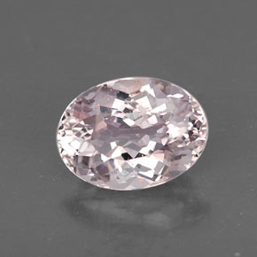 1.76캐럿 천연 라이트 핑크 화이트 투르말린, 타원형 컷, 8.7×6.5 mm, VS