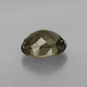 3.23캐럿 천연 노란빛 그린 투르말린, 타원형 컷, 10.2×8.3 mm, VVS