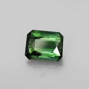1.44캐럿 천연 그린 투르말린, 에메랄드 컷, 7.3×5.8 mm, VVS