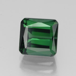 2.08캐럿 천연 그린 투르말린, 에메랄드 컷, 6.9×6.8 mm, VVS