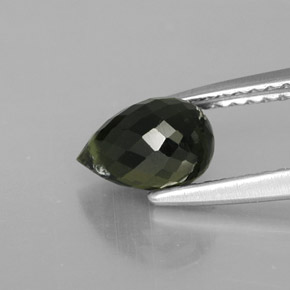 1.14캐럿 천연 그린 투르말린, 브리올레트, 7.1×4.7 mm, VS