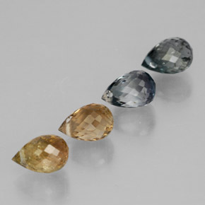 3.54캐럿 천연 멀티컬러 투르말린 보석, 브리올레트, 6.4×4.4 mm, VVS-VS