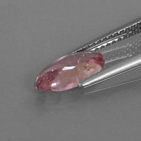 1.21캐럿 천연 핑크 로즈 투르말린, 투명한, 10.3×4.8 mm, 투명/반투명