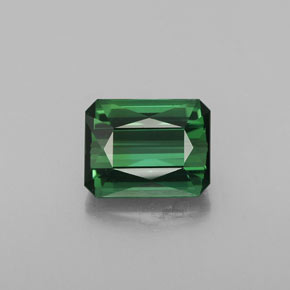 1.68캐럿 천연 그린 투르말린, 에메랄드 컷, 7.6×5.9 mm, VVS
