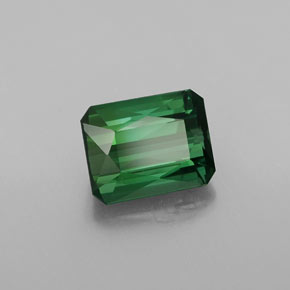 1.68캐럿 천연 그린 투르말린, 에메랄드 컷, 7.6×5.9 mm, VVS