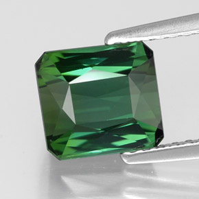 2.01캐럿 천연 그린 투르말린, 에메랄드 컷, 7.4×6.8 mm, VVS-VS