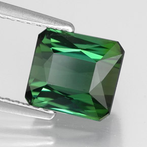 2.01캐럿 천연 그린 투르말린, 에메랄드 컷, 7.4×6.8 mm, VVS-VS