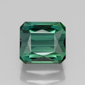 1.56캐럿 천연 그린 투르말린, 에메랄드 컷, 6.7×6.2 mm, VVS-VS